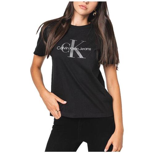 Oblačila Ženske Majice s kratkimi rokavi Calvin Klein Jeans  Črna