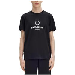 Oblačila Moški Majice s kratkimi rokavi Fred Perry  Črna