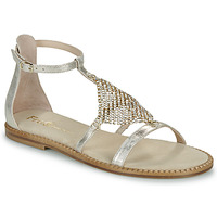 Čevlji  Ženske Sandali & Odprti čevlji Fru.it 9184-100-CUOIO-NATURALE-PARK-IVORY Pozlačena