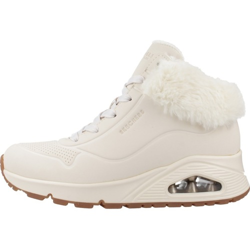 Čevlji  Deklice Škornji Skechers UNO-FALL AIR Bela