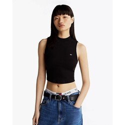 Oblačila Ženske Majice & Polo majice Tommy Hilfiger DW0DW20177 Črna