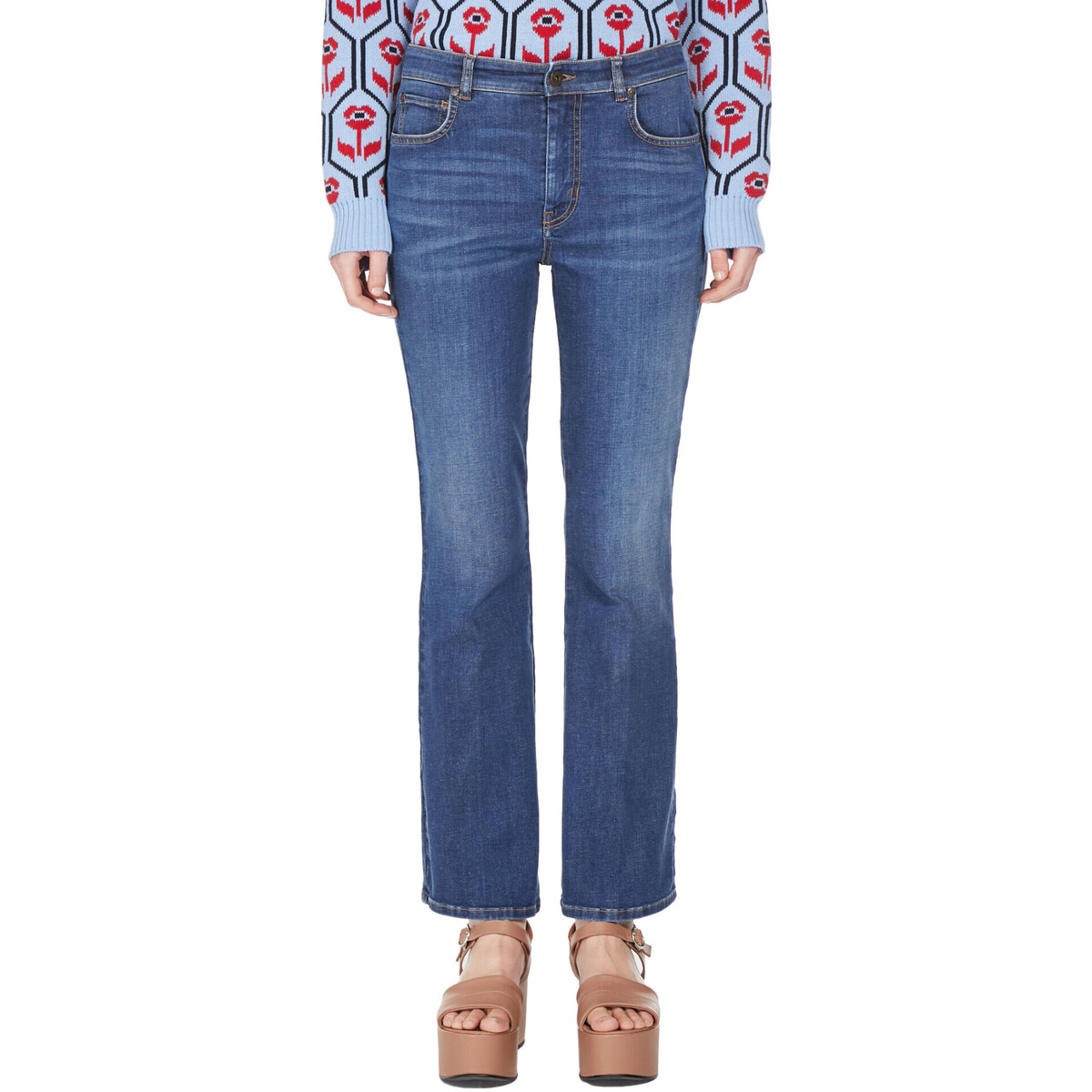 Oblačila Ženske Jeans straight Max Mara RAPALLO Modra