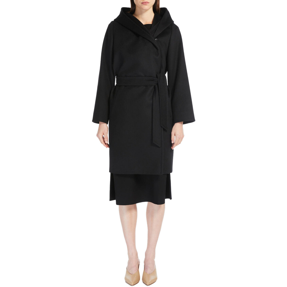 Oblačila Ženske Plašči Maxmara Studio NEWMANG Črna