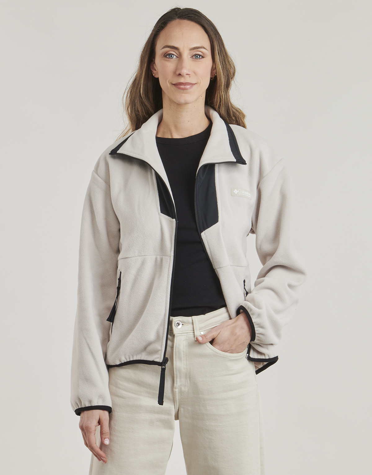 Oblačila Ženske Flis Columbia SEQUOIA GROVE FULL ZIP FLEECE Črna / Bež