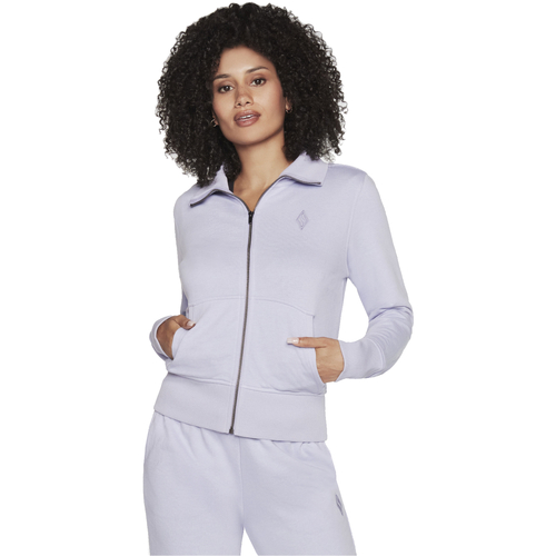 Oblačila Ženske Športne jope in jakne Skechers The Hoodless Hoodie Diamond Jacket Vijolična