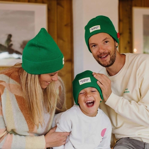 Hello Hossy Pop Dads Beanie - Croco Zelena