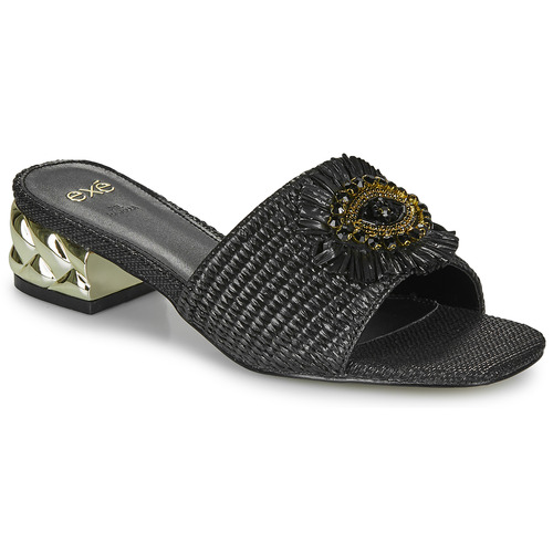 Čevlji  Ženske Natikači Exé Shoes KATY-424-RAFFIA-BLACK Črna