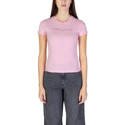 Oblačila Ženske Majice s kratkimi rokavi Tommy Hilfiger TJW LINEAR TEE DW0DW18398 Rožnata
