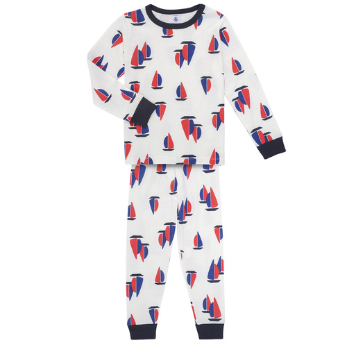 Oblačila Dečki Pižame & Spalne srajce Petit Bateau TACHI Bela / Modra