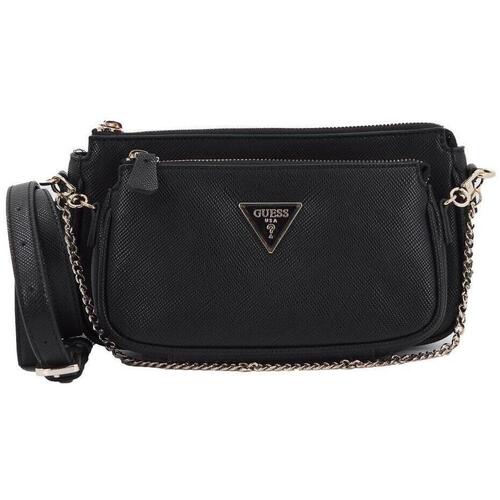 Torbice Ženske Torbe Guess NOELLE DBL POUCH Črna
