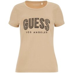 Oblačila Ženske Majice & Polo majice Guess QBVI51 K9TJ0 Bež