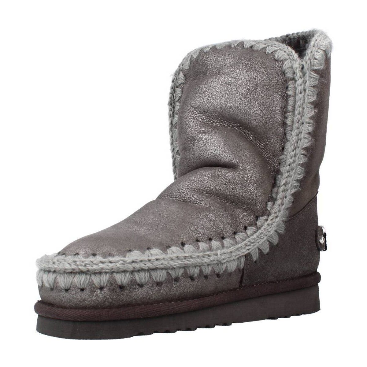 Čevlji  Ženske Škornji Mou ESKIMO 24 RHINESTONE LO Siva