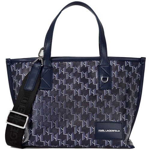Torbice Ženske Torbe Karl Lagerfeld VOYAGE SM TOTE Modra