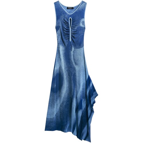 Oblačila Ženske Dolge obleke Desigual VEST_TALLIN 25SWVF10 Modra