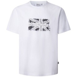 Oblačila Moški Majice s kratkimi rokavi Pepe jeans PM509720 FLAG BW Bela