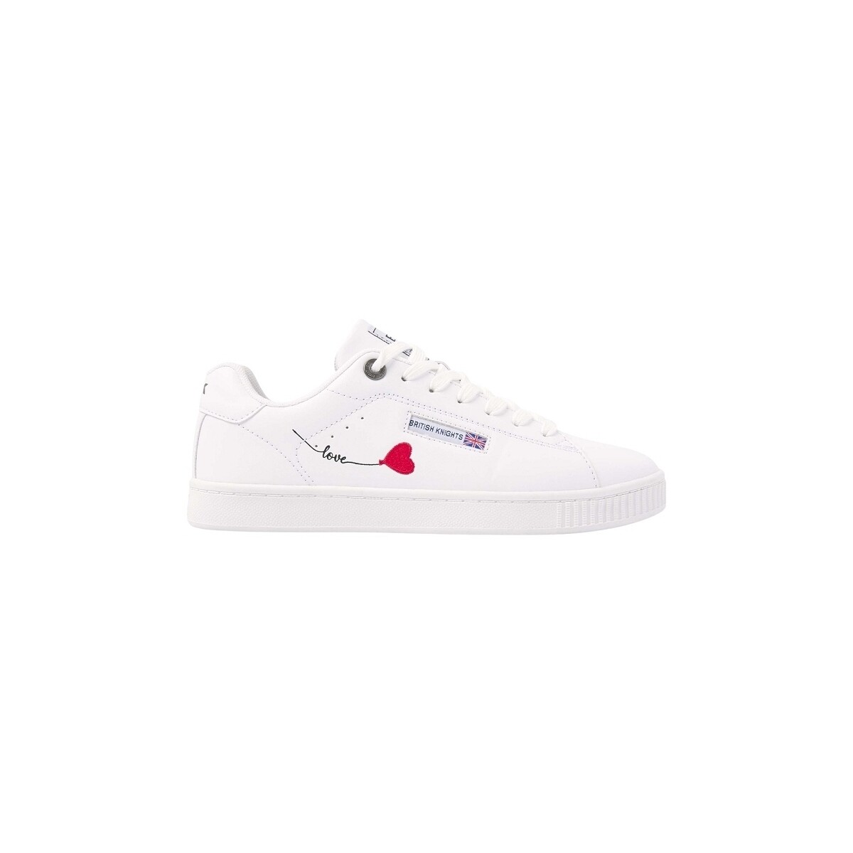 Čevlji  Ženske Čevlji Derby British Knights MIST 0974-WHITE/HEART Blanc Bela