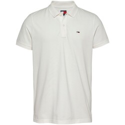 Oblačila Moški Polo majice kratki rokavi Tommy Hilfiger TJM PLACKET DM0DM20676 Bela