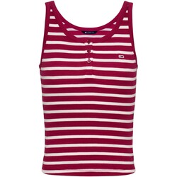 Oblačila Ženske Majice brez rokavov Tommy Hilfiger TJW BUTTON TANK DW0DW19492 Rdeča