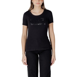 Oblačila Ženske Majice s kratkimi rokavi Emporio Armani EA7 7W000094 AF10373 Črna