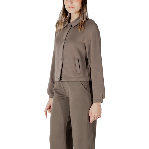 Oblačila Ženske Jakne Street One 322585 - LTD QR silk look short Kostanjeva