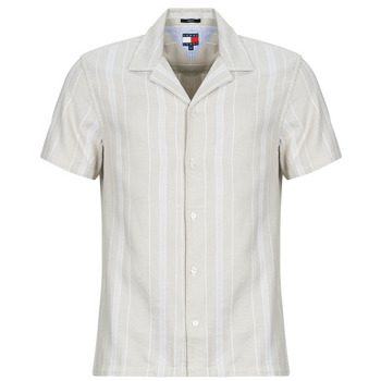 Oblačila Moški Srajce s kratkimi rokavi Tommy Jeans TJM TEXTURED REG CAMP SHIRT EXT Kostanjeva
