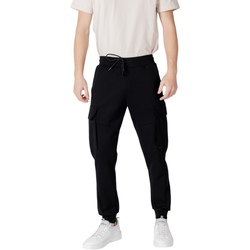 Oblačila Moški Hlače Antony Morato REGULAR FIT WITH LOGOED RUBBER FLAG MMFP00405-FA150178 Črna