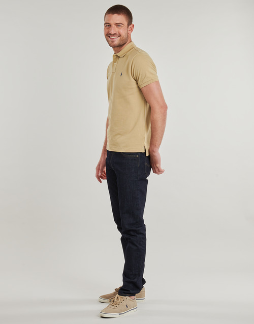 Polo Ralph Lauren POLO AJUSTE DROIT EN COTON BASIC MESH Bež / Bež