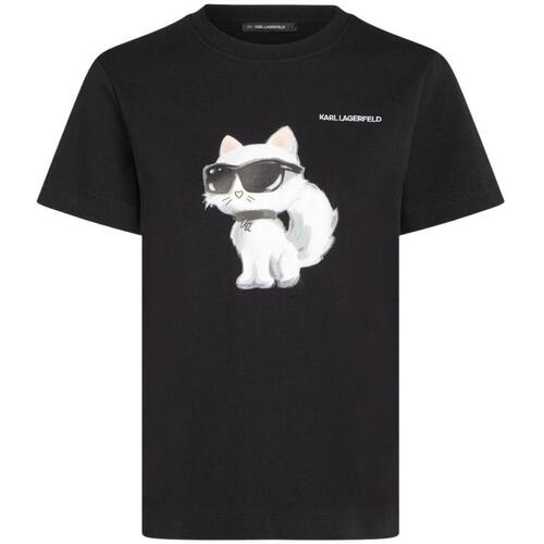 Oblačila Ženske Majice s kratkimi rokavi Karl Lagerfeld  Črna