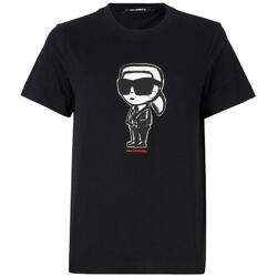 Oblačila Ženske Majice s kratkimi rokavi Karl Lagerfeld  Črna