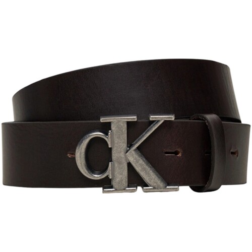 Tekstilni dodatki Moški Pasovi Calvin Klein Jeans ROUND MONO PLAQUE LTHR 35MM K50K512068 Kostanjeva