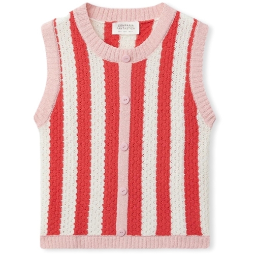 Oblačila Ženske Topi & Bluze Compania Fantastica COMPAÑIA FANTÁSTICA Top 10311 - Red/Pink Rožnata