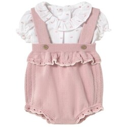 Oblačila Deklice Obleke Mayoral 1661 Conjunto tricot Rosa Rožnata