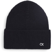 Tekstilni dodatki Ženske Kape Calvin Klein Jeans CK METAL CHUNKY RIB BEANIE K60K612592 Črna