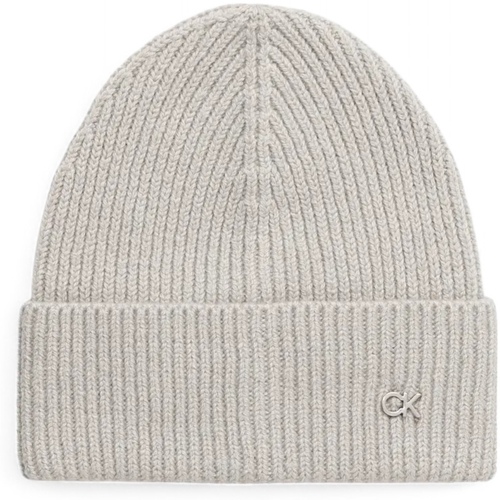 Tekstilni dodatki Ženske Kape Calvin Klein Jeans CK METAL CHUNKY RIB BEANIE K60K612592 Siva