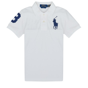 Oblačila Dečki Polo majice kratki rokavi Polo Ralph Lauren SLIM POLO Bela / Bela