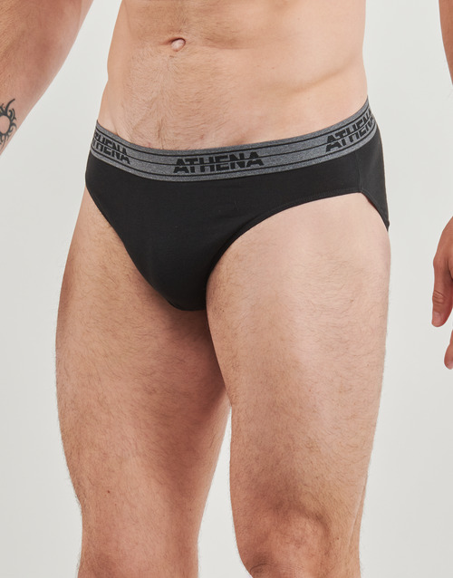 Athena BASIC COTON Pack de 4 Črna