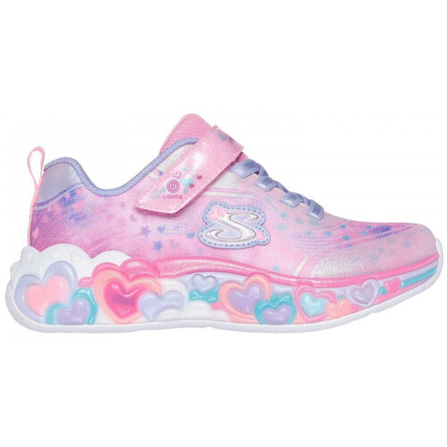 Čevlji  Deklice Tek Skechers Eternal heart lights Rožnata