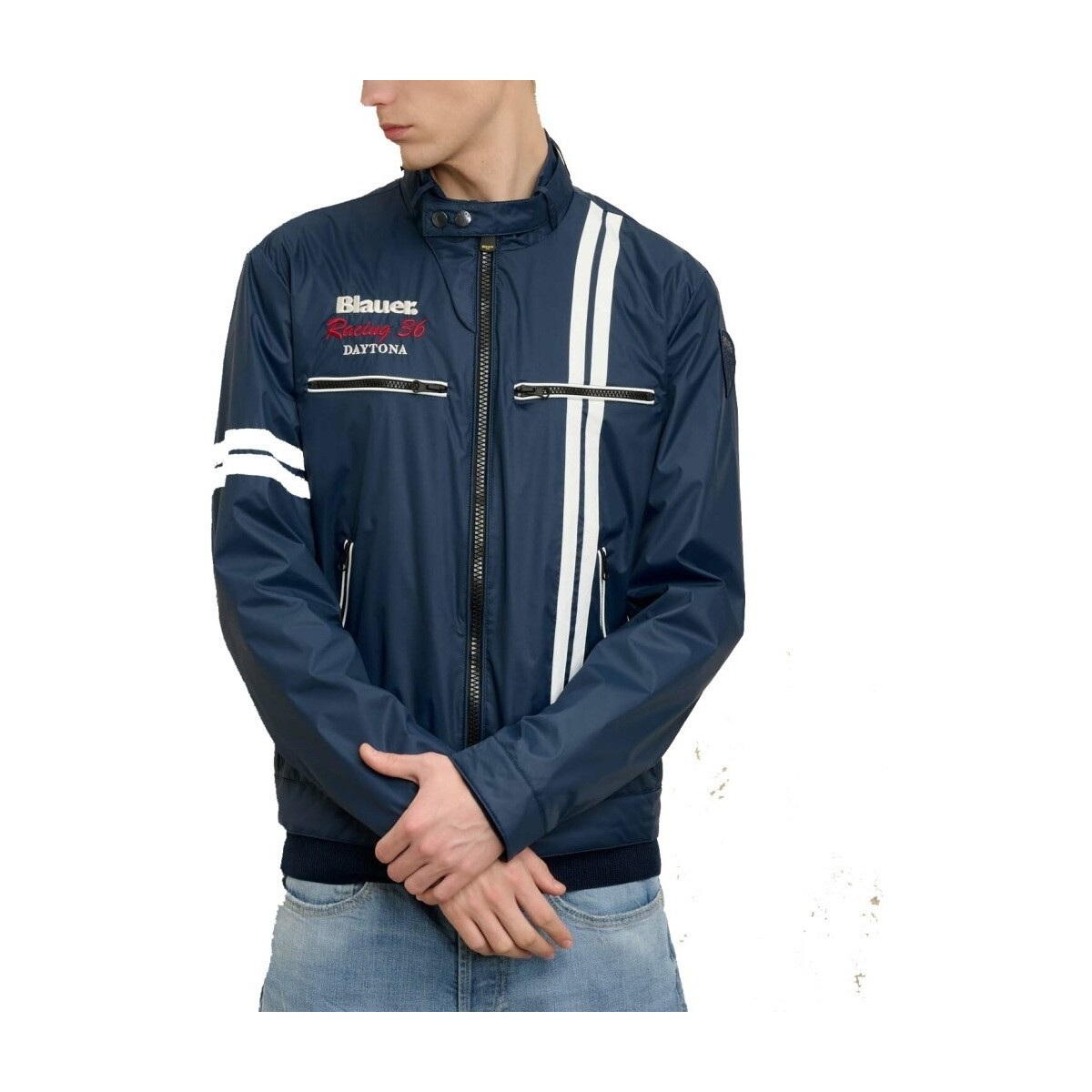 Oblačila Moški Jakne Blauer BIKER DAYTONA TETLOW Modra