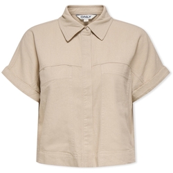 Oblačila Ženske Topi & Bluze Only Caro Linen Shirt - Oxford Tan Bež