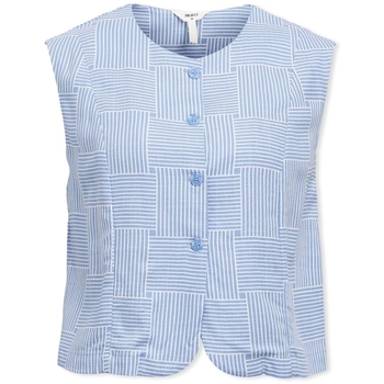 Object Aya Vest - White/Cornflower