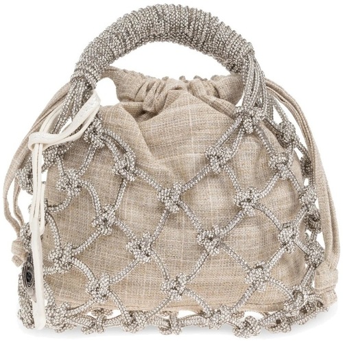 Torbice Ženske Torbe Kurt Geiger London SM MACRAME CRYSTAL BAG Bež