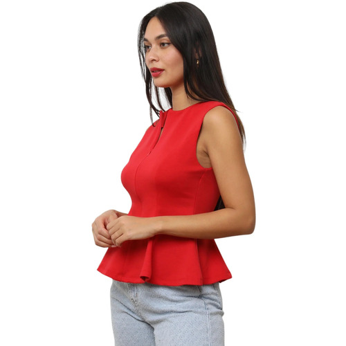 Oblačila Ženske Topi & Bluze La Modeuse 74461_P175994 Rdeča