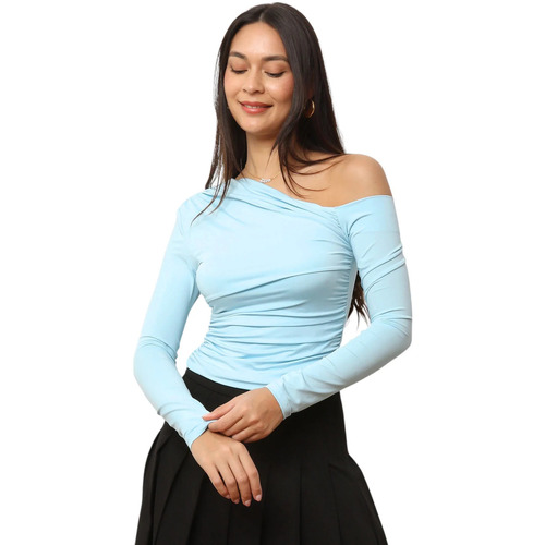 Oblačila Ženske Topi & Bluze La Modeuse 74760_P176548 Modra