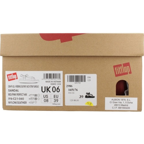 FitFlop GEN FF ADJ WEBBING LEATHER Rdeča