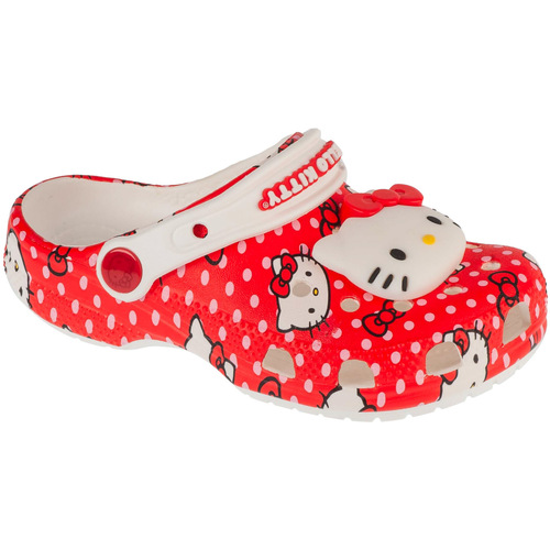 Čevlji  Deklice Nogavice Crocs Classic Hello Kitty Red Clog K Rdeča