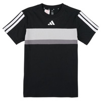 Oblačila Dečki Majice s kratkimi rokavi Adidas Sportswear Seasonal Essentials Tiberio 3-Stripes T-Shirt Kids Črna