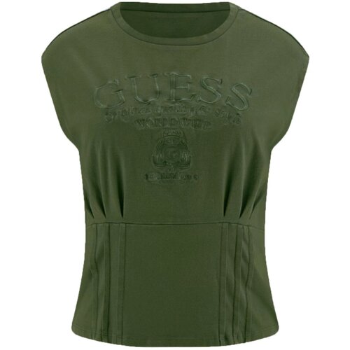 Oblačila Ženske Majice & Polo majice Guess W5GI22 K49A1 Zelena