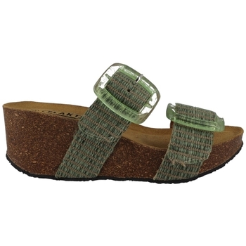 Čevlji  Ženske Natikači Plakton SO ROCK BI RAFIA WAIHAKE VERDE 07 CR Vert Zelena