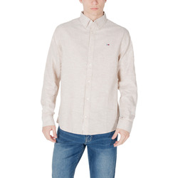 Oblačila Moški Srajce z dolgimi rokavi Tommy Hilfiger TJM REG LINEN BLEND DM0DM20875 Bež