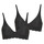 Spodnje perilo Ženske Triangel / Brez opore Sloggi  ZERO Microfibre 2.0 Soft Bra PACK DE 2 Črna